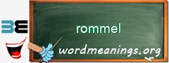 WordMeaning blackboard for rommel